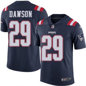 Wholesale Cheap Nike Patriots #29 Duke Dawson Navy Blue Men\'s Stitched NFL Limited Rush Jersey
