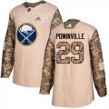 Wholesale Cheap Adidas Sabres #29 Jason Pominville Camo Authentic 2017 Veterans Day Youth Stitched NHL Jersey