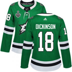 Cheap Adidas Stars #18 Jason Dickinson Green Home Authentic Women\'s 2020 Stanley Cup Final Stitched NHL Jersey