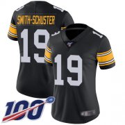 Wholesale Cheap Nike Steelers #19 JuJu Smith-Schuster Black Alternate Women's Stitched NFL 100th Season Vapor Limited Jersey