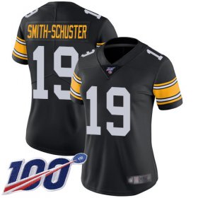 Wholesale Cheap Nike Steelers #19 JuJu Smith-Schuster Black Alternate Women\'s Stitched NFL 100th Season Vapor Limited Jersey