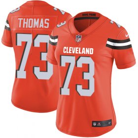 Wholesale Cheap Nike Browns #73 Joe Thomas Orange Alternate Women\'s Stitched NFL Vapor Untouchable Limited Jersey