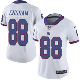 Wholesale Cheap Nike Giants #88 Evan Engram White Women\'s Stitched NFL Limited Rush Jersey