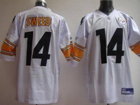 Wholesale Cheap Steelers #14 Limas Sweed White Stitched NFL Jersey