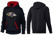 Wholesale Cheap Baltimore Ravens Logo Pullover Hoodie Black & Red