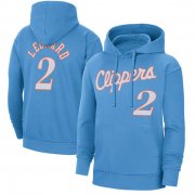 Wholesale Cheap Men's Los Angeles Clippers #2 Kawhi Leonard Blue Pullover Hoodie