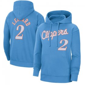 Wholesale Cheap Men\'s Los Angeles Clippers #2 Kawhi Leonard Blue Pullover Hoodie