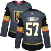 Wholesale Cheap Adidas Golden Knights #57 David Perron Grey Home Authentic Women's Stitched NHL Jersey
