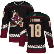 Wholesale Cheap Adidas Coyotes #18 Christian Dvorak Black Alternate Authentic Stitched NHL Jersey
