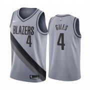 Wholesale Cheap Portland Trail Blazers #4 Harry Giles III Gray NBA Swingman 2020-21 Earned Edition Jersey