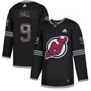 Wholesale Cheap Adidas Devils #9 Taylor Hall Black Authentic Classic Stitched NHL Jersey