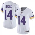 Wholesale Cheap Nike Vikings #14 Stefon Diggs White Women's Stitched NFL Vapor Untouchable Limited Jersey