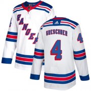 Wholesale Cheap Adidas Rangers #4 Ron Greschner White Away Authentic Stitched NHL Jersey