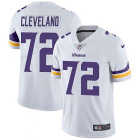 Wholesale Cheap Nike Vikings #72 Ezra Cleveland White Men\'s Stitched NFL Vapor Untouchable Limited Jersey