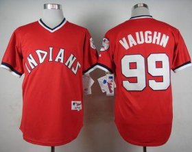 Wholesale Cheap Indians #99 Ricky Vaughn Red 1974 Turn Back The Clock Stitched MLB Jersey