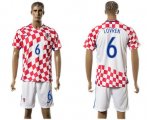 Wholesale Cheap Croatia #6 Lovren Home Soccer Country Jersey