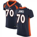 Wholesale Cheap Nike Broncos #70 Ja'Wuan James Navy Blue Alternate Men's Stitched NFL Vapor Untouchable Elite Jersey