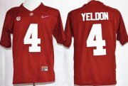 Wholesale Cheap Alabama Crimson Tide #4 T.J Yeldon 2015 Playoff Rose Bowl Special Event Diamond Quest Red Jersey