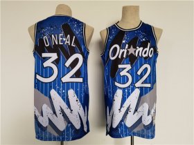 Wholesale Cheap Men\'s Orlando Magic #32 Shaquille O\'Neal Blue Throwback basketball Jersey