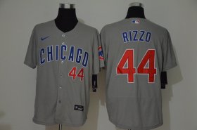 Wholesale Cheap Men\'s Chicago Cubs #44 Anthony Rizzo Gray Stitched MLB Flex Base Nike Jersey