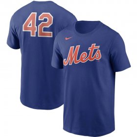 Wholesale Cheap New York Mets Nike Jackie Robinson Day Team 42 T-Shirt Royal