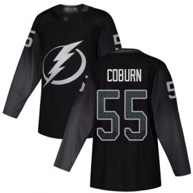 Cheap Adidas Lightning #55 Braydon Coburn Black Alternate Authentic Youth Stitched NHL Jersey