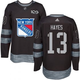 Wholesale Cheap Adidas Rangers #13 Kevin Hayes Black 1917-2017 100th Anniversary Stitched NHL Jersey