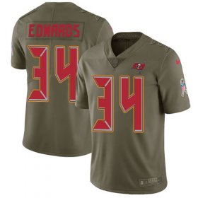 Wholesale Cheap Nike Buccaneers #34 Mike Edwards Olive Men\'s Stitched NFL Limited 2017 Salute To Service Jersey