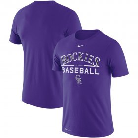 Wholesale Cheap Colorado Rockies Nike Practice Performance T-Shirt Purple