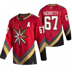 Wholesale Cheap Vegas Golden Knights #67 Max Pacioretty Red Men\'s Adidas 2020-21 Reverse Retro Alternate NHL Jersey