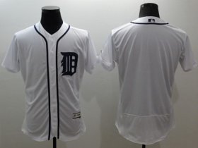 Wholesale Cheap Tigers Blank White Flexbase Authentic Collection Stitched MLB Jersey