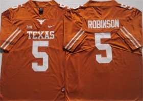 Wholesale Cheap Men\'s Texas Longhorns #5 Bijan Robinson Yellow 2022 Vapor Untouchable Stitched Nike Jersey