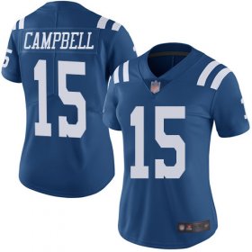 Wholesale Cheap Nike Colts #15 Parris Campbell Royal Blue Women\'s Stitched NFL Limited Rush Jersey