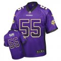Wholesale Cheap Nike Vikings #55 Anthony Barr Purple Team Color Men's Stitched NFL Elite Drift Fashion Jersey