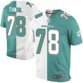 Wholesale Cheap Nike Dolphins #78 Laremy Tunsil Aqua Green/White Men's Stitched NFL Elite Split Jersey