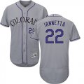 Wholesale Cheap Rockies #22 Chris Iannetta Grey Flexbase Authentic Collection Stitched MLB Jersey