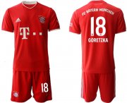 Wholesale Cheap Men 2020-2021 club Bayern Munchen home 18 red Soccer Jerseys