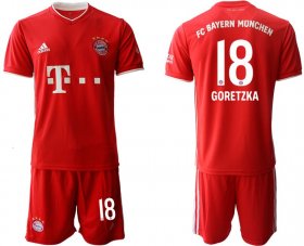 Wholesale Cheap Men 2020-2021 club Bayern Munchen home 18 red Soccer Jerseys