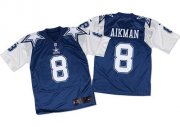 Wholesale Cheap Nike Cowboys #8 Troy Aikman Navy Blue/White Throwback Men's Stitched NFL Elite Jersey