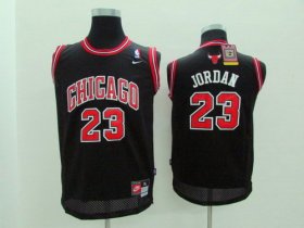 Cheap Chicago Bulls #23 Michael Jordan Black With Chicago Kids Jersey