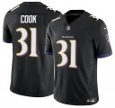 Cheap Youth Baltimore Ravens #31 Dalvin Cook Black 2024 F.U.S.E. Stitched Jersey
