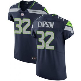 Wholesale Cheap Nike Seahawks #32 Chris Carson Steel Blue Team Color Men\'s Stitched NFL Vapor Untouchable Elite Jersey