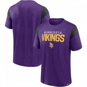 Wholesale Men\'s Minnesota Vikings Purple Black Home Stretch Team T-Shirt