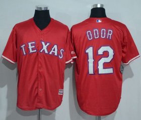 Wholesale Cheap Rangers #12 Rougned Odor Red New Cool Base Stitched MLB Jersey