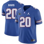 Wholesale Cheap Florida Gators 20 Malik Davis Blue College Football Jersey