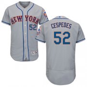 Wholesale Cheap Mets #52 Yoenis Cespedes Grey Flexbase Authentic Collection Stitched MLB Jersey