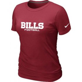 Wholesale Cheap Women\'s Nike Buffalo Bills Sideline Legend Authentic Font T-Shirt Red