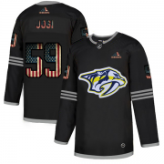 Wholesale Cheap Nashville Predators #59 Roman Josi Adidas Men's Black USA Flag Limited NHL Jersey