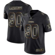 Wholesale Cheap Nike Cowboys #90 Demarcus Lawrence Black/Gold Men's Stitched NFL Vapor Untouchable Limited Jersey