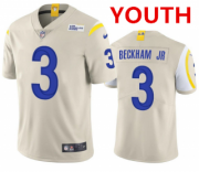 Wholesale Cheap Youth Los Angeles Rams #3 Odell Beckham Jr. Vapor Untouchable Limited Stitched Bone Jersey